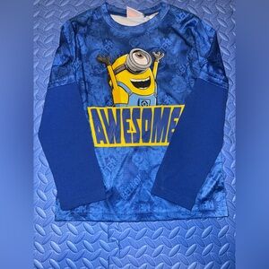 Universal Blue Kids Rashguard with Minion Design